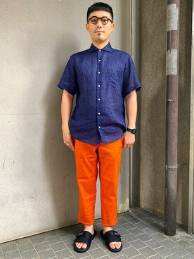 青 オレンジ のメンズ人気ファッションコーディネート Wear
