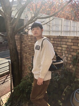 「アイテム（スウェット）」を使った、ヤンさん（メンズ・178cm・30代）の冬コーディネート