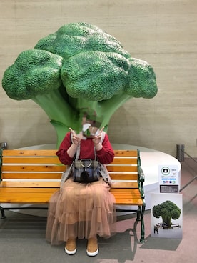 「レッド」｜「アイテム（スリッポン）」を使った、にんじんさん（レディース・164cm）の秋コーディネート