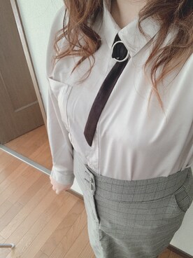 「ビンテージシャツ」｜にんじんさん（レディース・164cm）の冬コーディネート