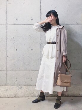 「ペプラム風」｜meyaさん（レディース・155cm）の春コーディネート