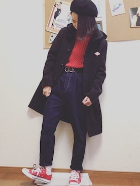 「SpRay（スプレイ）のアイテム（ハンチング/ベレー帽）」を使った、Manasanさん（レディース・150cm）の冬コーディネート