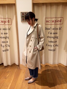 「リメイクデニム」｜「アイテム（ショルダーバッグ）」を使った、みかさん（レディース・160cm）の冬コーディネート