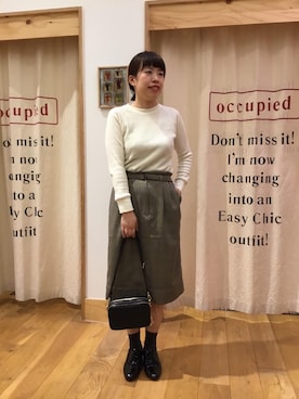 「coenスタッフスタイリング」｜「アイテム（レッグウェア）」を使った、みかさん（レディース・160cm）の秋コーディネート