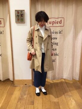 「ハイネックプルオーバー」｜みかさん（レディース・160cm）の冬コーディネート