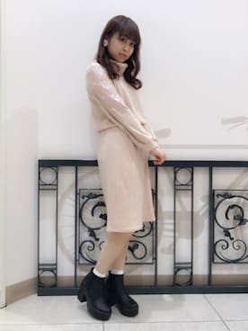 「tocco（トッコ）のアイテム（ワンピース/ドレス）」を使った、knmnyanさん（レディース・152cm）の冬コーディネート
