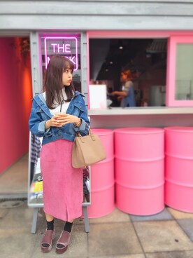 「dazzlin（ダズリン）のアイテム（デニムジャケット）」を使った、knmnyanさん（レディース・152cm）の秋コーディネート