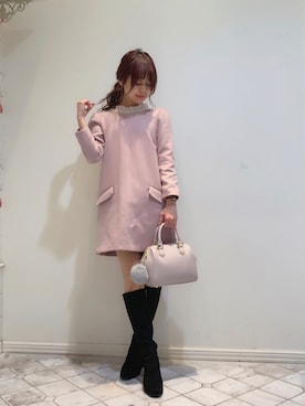 「ボックスワンピ」｜knmnyanさん（レディース・152cm）の冬コーディネート