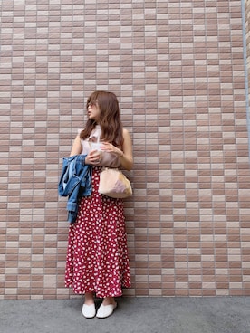 「dazzlin（ダズリン）のアイテム（デニムジャケット）」を使った、knmnyanさん（レディース・152cm）の秋コーディネート
