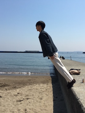 「Ralph Lauren」｜「アイテム（デニムジャケット）」を使った、medさん（メンズ・172cm）の春コーディネート