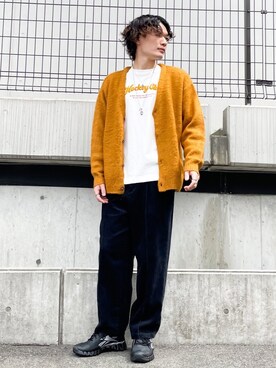 カーディガン ボレロを使った キャメル のメンズ人気ファッションコーディネート ユーザー ショップスタッフ Wear