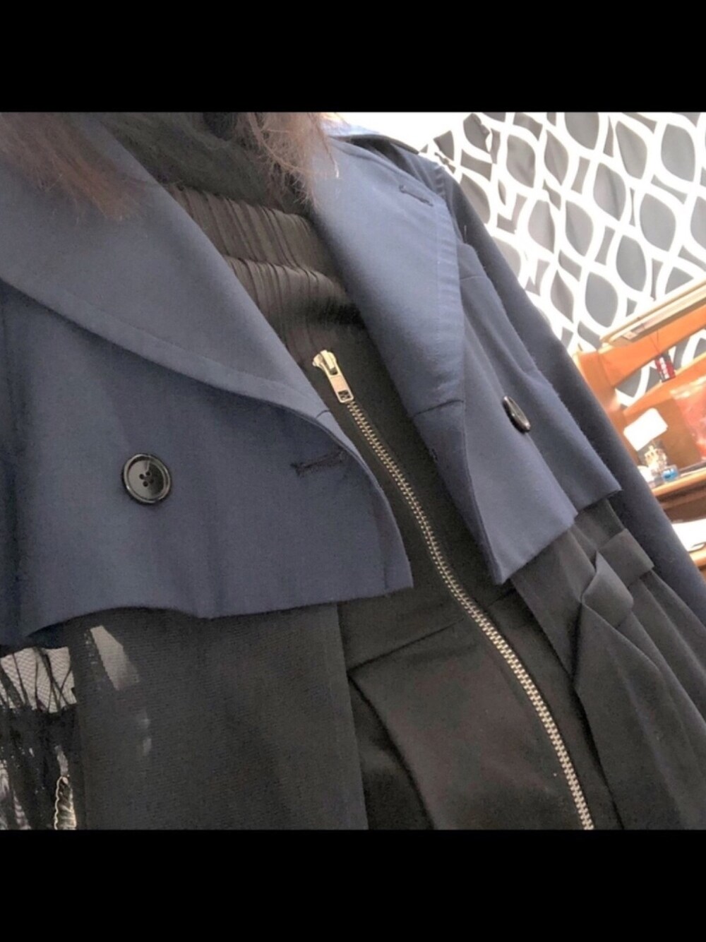 「G.V.G.V.のアイテム（その他パンツ、ブラック系）」を使った、maiさん（レディース・158cm）の春コーディネートの1枚目の写真