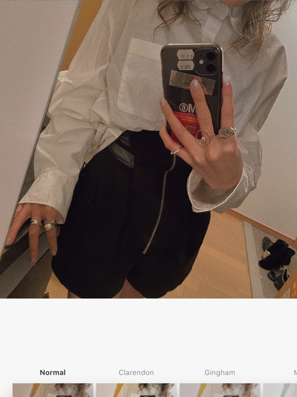 「G.V.G.V.のアイテム（その他パンツ、ブラック系）」を使った、maiさん（レディース・158cm）の春コーディネートの1枚目の写真