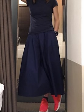 「red」｜「アイテム（アナログ腕時計）」を使った、ruby_huenさん（レディース・163cm）の夏コーディネート