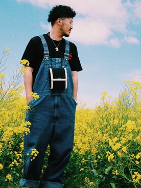 「A.P.C.」｜「アイテム（サロペット/オーバーオール）」を使った、kmtry91さん（メンズ・177cm）の夏コーディネート