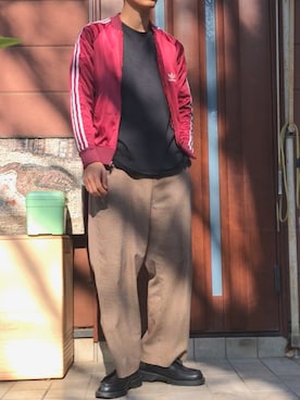 「アイテム（ジャージ）」を使った、HAYATOさん（メンズ・172cm・10代）の冬コーディネート