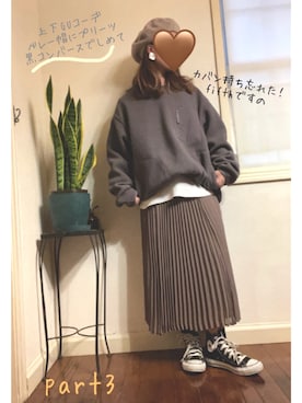 「URBAN RESEARCH（アーバンリサーチ）のアイテム（ハンチング/ベレー帽）」を使った、nagiさん（レディース・154cm）の秋コーディネート