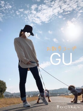 「GUコーデ」｜「アイテム（スリッポン）」を使った、nagiさん（レディース・154cm）の秋コーディネート