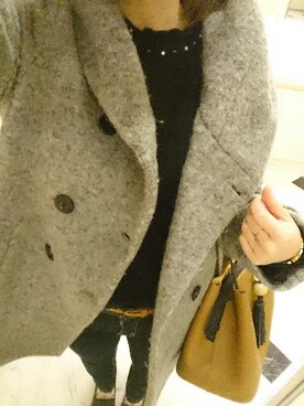 「HusHusH（ハッシュアッシュ）のアイテム（その他アウター）」を使った、nikoさん（レディース・155cm）の冬コーディネート
