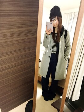 「SHIPS JET BLUE（シップスジェットブルー）のアイテム（帽子）」を使った、yukkoさん（レディース・150cm）の冬コーディネート