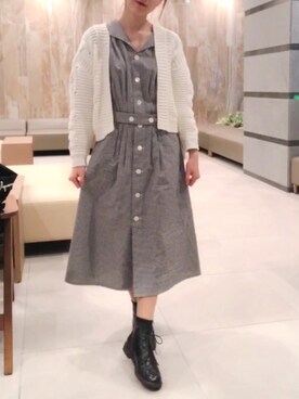 Agnes B アニエスベー のシャツワンピース ブラック系 を使ったコーディネート一覧 Wear