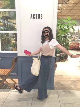 「iFace（アイフェイス）のアイテム（その他）」を使った、あんなさん（レディース・159cm）の夏コーディネート