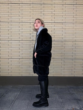 「ノーカラージャケット」｜瀧澤優花さん（レディース・159cm）の秋コーディネート