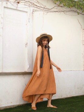 「rienda（リエンダ）のアイテム（キャップ）」を使った、riendaofficialさん（レディース）の春コーディネート