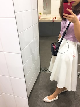 「Marilyn Moon（マリリンムーン）のアイテム（ニット/セーター）」を使った、gagaさん（レディース・152cm）の夏コーディネート