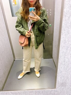 「IENA」｜「アイテム（ブルゾン）」を使った、gagaさん（レディース・152cm）の春コーディネート