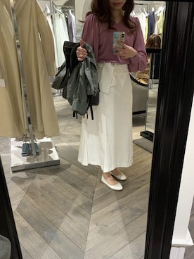 「IENA」｜「アイテム（ブルゾン）」を使った、gagaさん（レディース・152cm）の春コーディネート