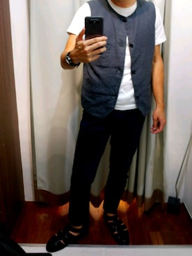 「KNOT（ノット）のアイテム（パンツ）」を使った、Toshikiさん（メンズ・171cm）の夏コーディネート