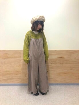 「着まわしコーデ」｜「アイテム（帽子）」を使った、あらいみきさん（レディース・158cm）の冬コーディネート