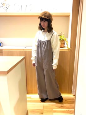 「着まわしコーデ」｜「アイテム（帽子）」を使った、あらいみきさん（レディース・158cm）の冬コーディネート