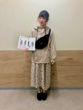 「GERRY（ジェリー）のアイテム（その他アウター）」を使った、あらいみきさん（レディース・158cm）の春コーディネート