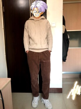 「no brand（ノーブランド）のアイテム（Pants、ブラウン系）」を使った、Lakers_jianhuiさん（メンズ・178cm）の冬コーディネート