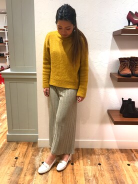 「ORiental TRaffic（オリエンタルトラフィック）のアイテム（ローファー）」を使った、ORientalTRaffic 京都CUBE店さん（レディース・157cm）の冬コーディネート