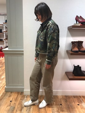「ORiental TRaffic（オリエンタルトラフィック）のアイテム（ローファー）」を使った、ORientalTRaffic 京都CUBE店さん（レディース・167cm）の冬コーディネート