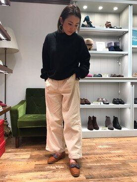 「ORiental TRaffic（オリエンタルトラフィック）のアイテム（ローファー）」を使った、ORientalTRaffic 京都CUBE店さん（レディース・154cm）の冬コーディネート