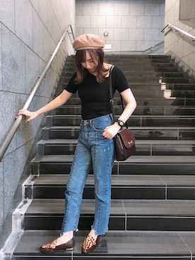 「オリエンタルトラフィック」｜「アイテム（ハンチング/ベレー帽）」を使った、ORientalTRaffic 京都CUBE店さん（レディース・162cm）の夏コーディネート