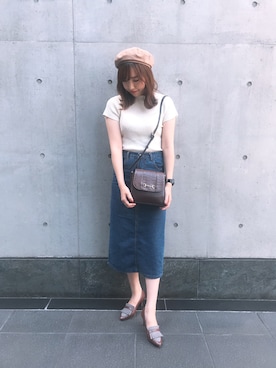 「オリエンタルトラフィック」｜「アイテム（ハンチング/ベレー帽）」を使った、ORientalTRaffic 京都CUBE店さん（レディース・162cm）の秋コーディネート