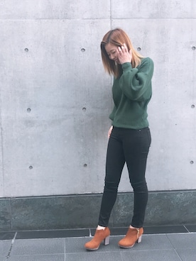 「アイテム（ブーティ、イエロー系）」を使った、ORientalTRaffic 京都CUBE店さん（レディース・156cm）の秋コーディネート