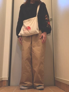 「one way（ワンウェイ）のアイテム（スウェット）」を使った、😶さん（レディース・154cm）の春コーディネート