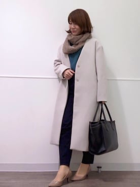 「ドレープブラウス」｜buriyukaさん（レディース・155cm）の冬コーディネート