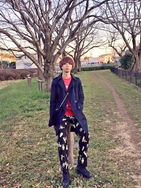 「EN ROUTE（アンルート）のアイテム」を使った、Honeyさん（メンズ・176cm）の冬コーディネート