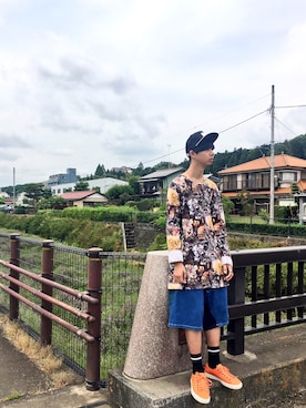 「MARC JACOBS（マークジェイコブス）のアイテム（シューズ）」を使った、Honeyさん（メンズ・176cm）の春コーディネート
