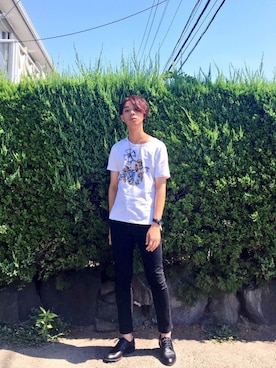 「アイテム（バングル/リストバンド）」を使った、Honeyさん（メンズ・176cm・20代）の秋コーディネート