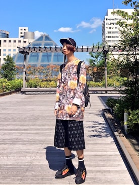 「MARC JACOBS（マークジェイコブス）のアイテム（バッグ）」を使った、Honeyさん（メンズ・176cm）の秋コーディネート