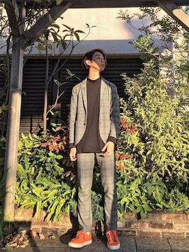 「MARC JACOBS（マークジェイコブス）のアイテム（シューズ）」を使った、Honeyさん（メンズ・176cm）の秋コーディネート