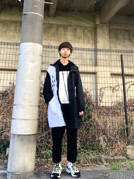 「SHAREEF（シャリーフ）のアイテム」を使った、Honeyさん（メンズ・176cm）の春コーディネート